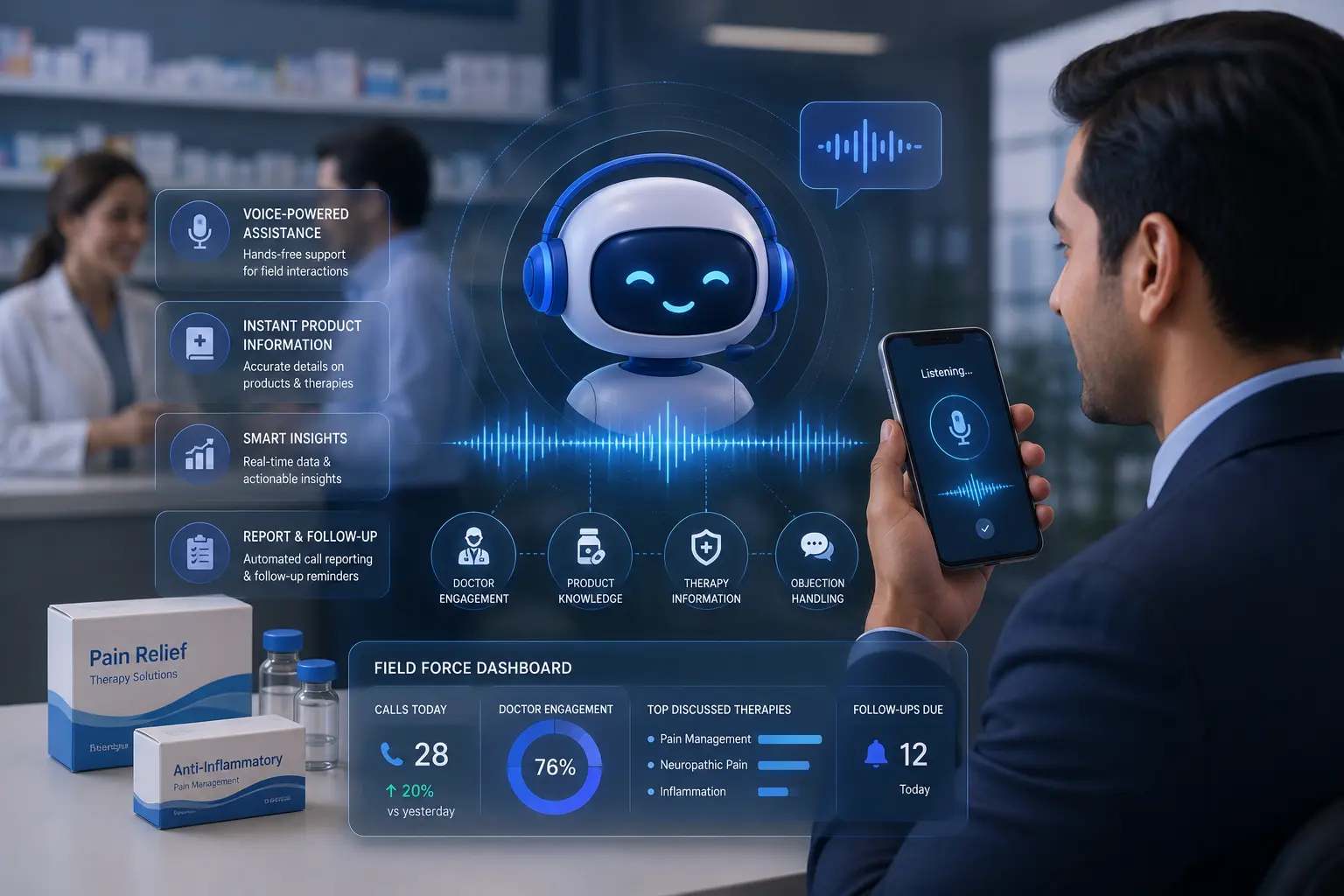 Voice Bot for Pharma Field Force